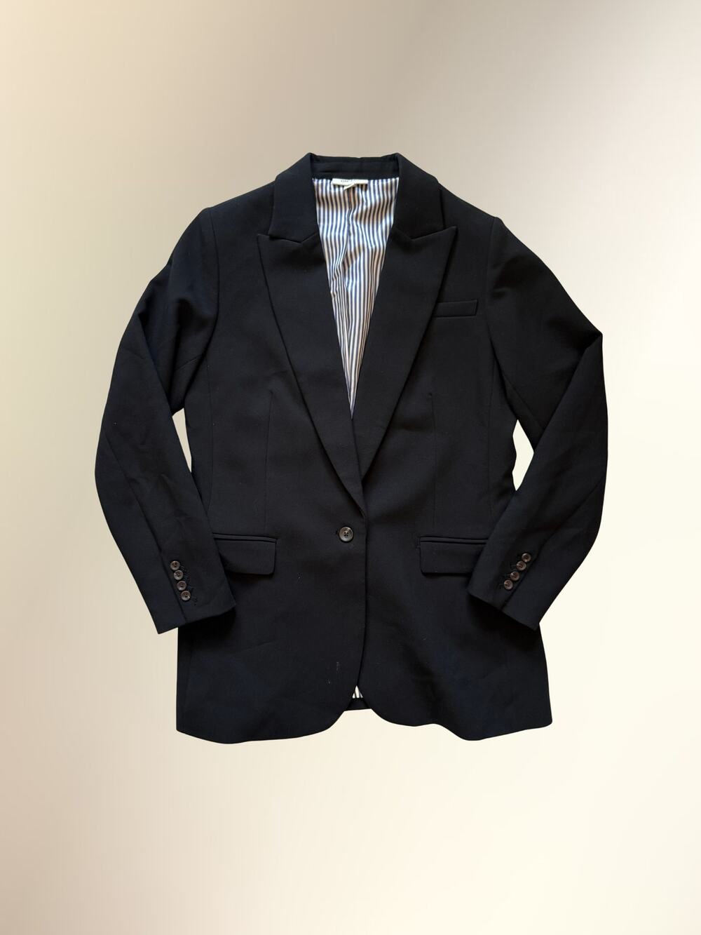 On 34th Black Single Button Tailored Blazer Jacket Women's Sz 12